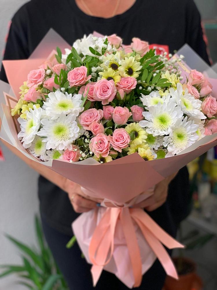 Букет цветов из: Розы и Хризантемы в Зубцове