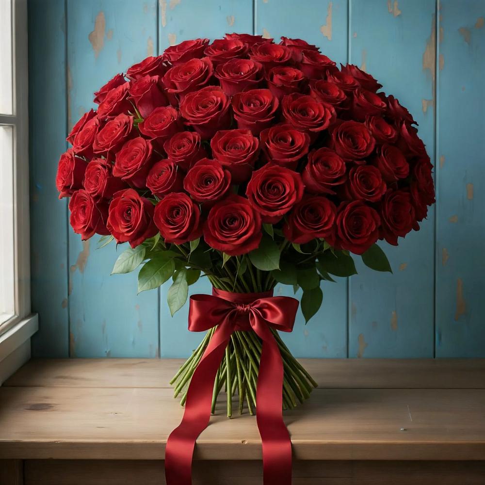 Букет Красные розы Блэк Меджик в Зубцове