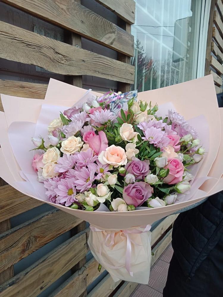 Букет цветов из: Розы и Хризантемы в Зубцове