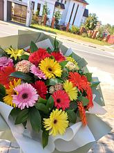 Букет цветов из:  Герберы #REPLACE_PRED# Зубцове