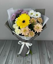 Букет цветов из:  Розы, Герберы и Хризантемы в Зубцове