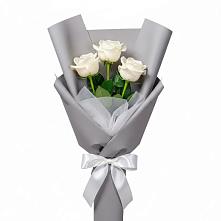 Букет 3 белые розы #REPLACE_PRED# Зубцове