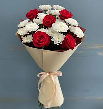 Букет цветов из:  Розы и Хризантемы в Зубцове