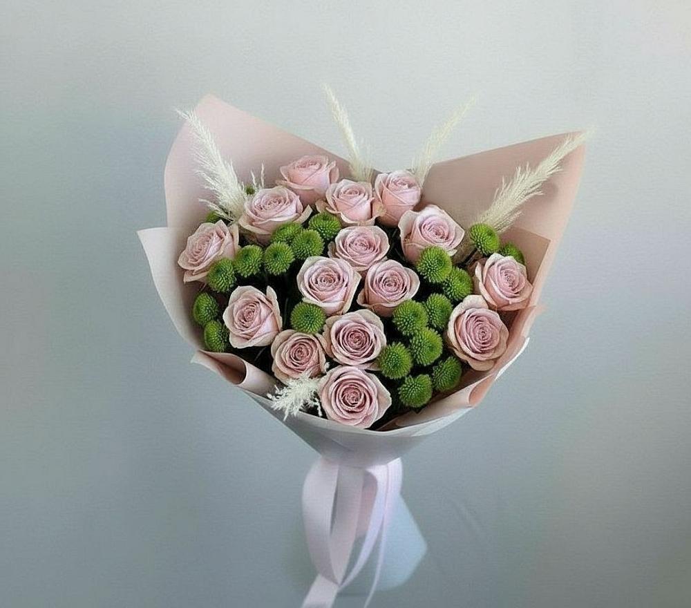 Букет цветов из: Розы и Хризантемы в Зубцове