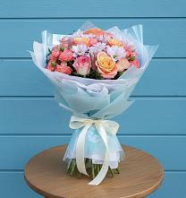 Букет цветов из:  Хризантемы и Розы в Зубцове