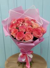 Букет 15 Розовых роз Равель в Зубцове